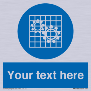 Custom Machine Guards Required Sign